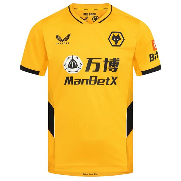 Authentic Camiseta Wolves 1ª 2021-2022 Amarillo